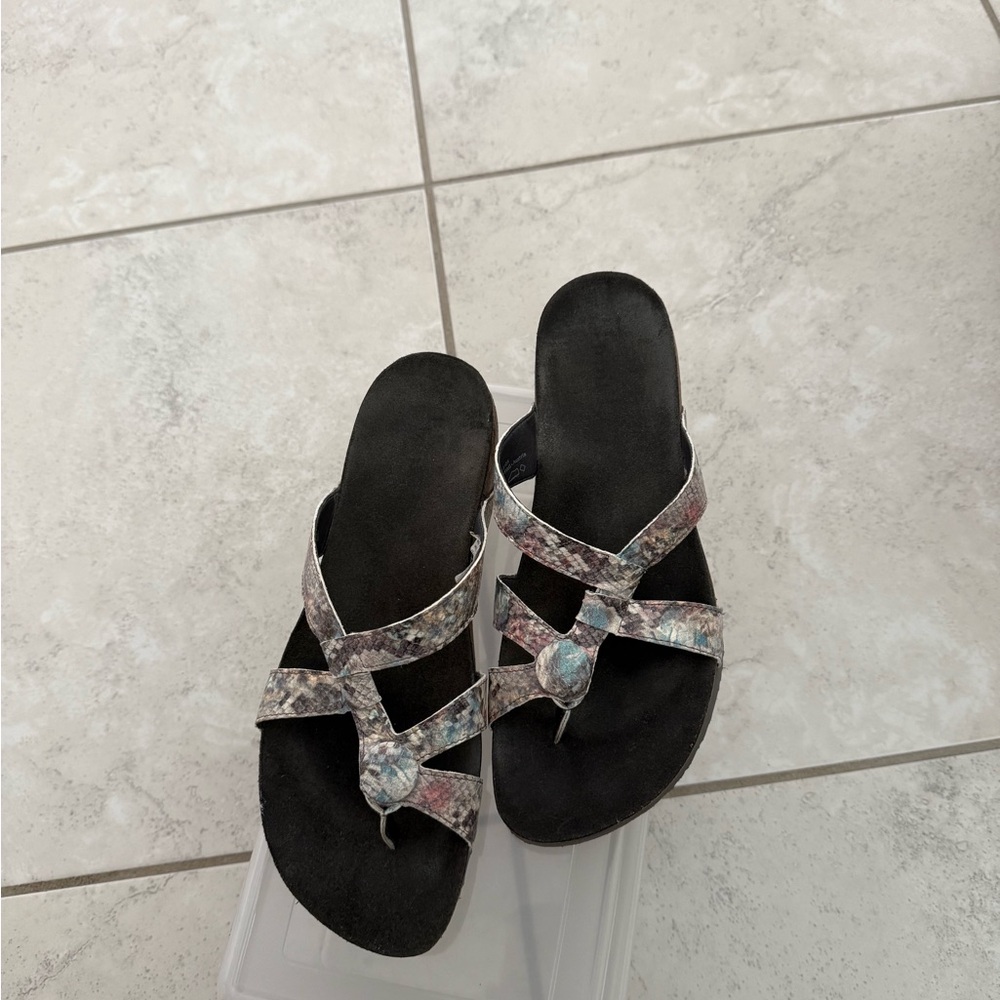 Think! Black and Multicolor Women's Sandals -NEW